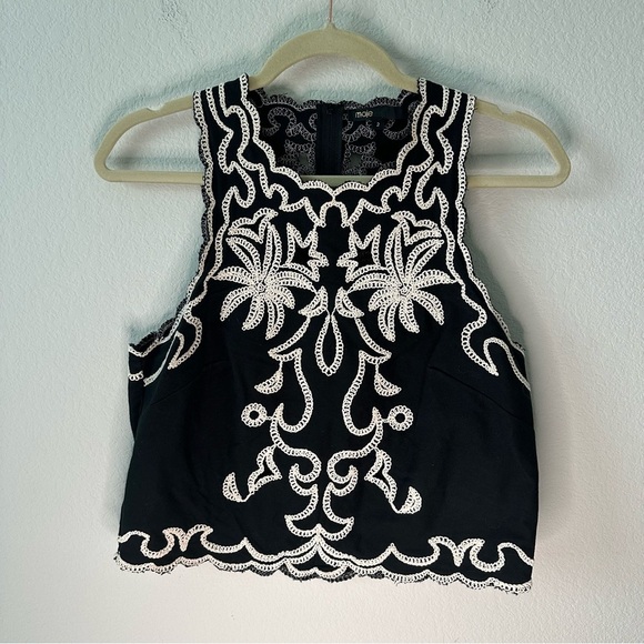 MAJE Macramé-Embroidered Set Top & Pants SZ M US 6 - Picture 10 of 15